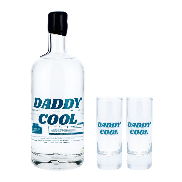 Daddy Cool 75cl Gin/Vodka Alcohol Bottle and Shot Glass Set - Proper Goose
