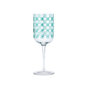 Checkerboard Printed Wine Glass - Proper Goose