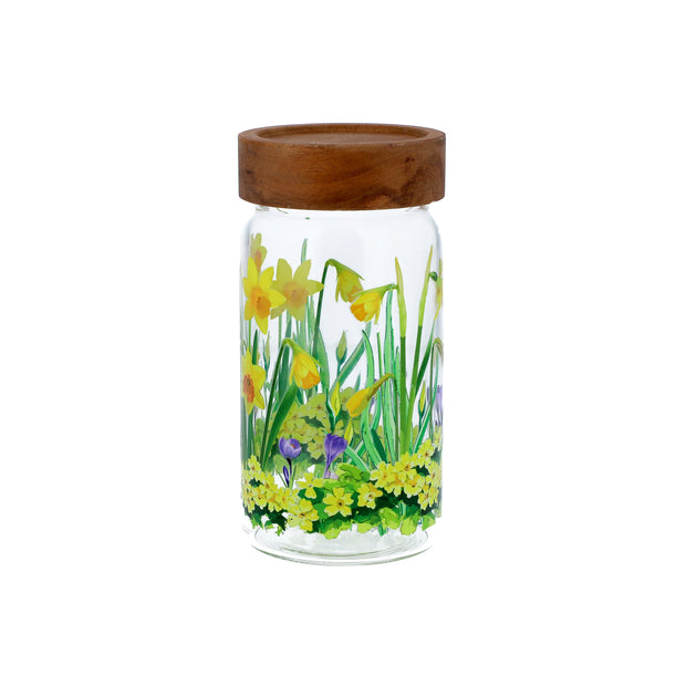 Easter Spring Daffodil Glass Storage Jar - Proper Goose