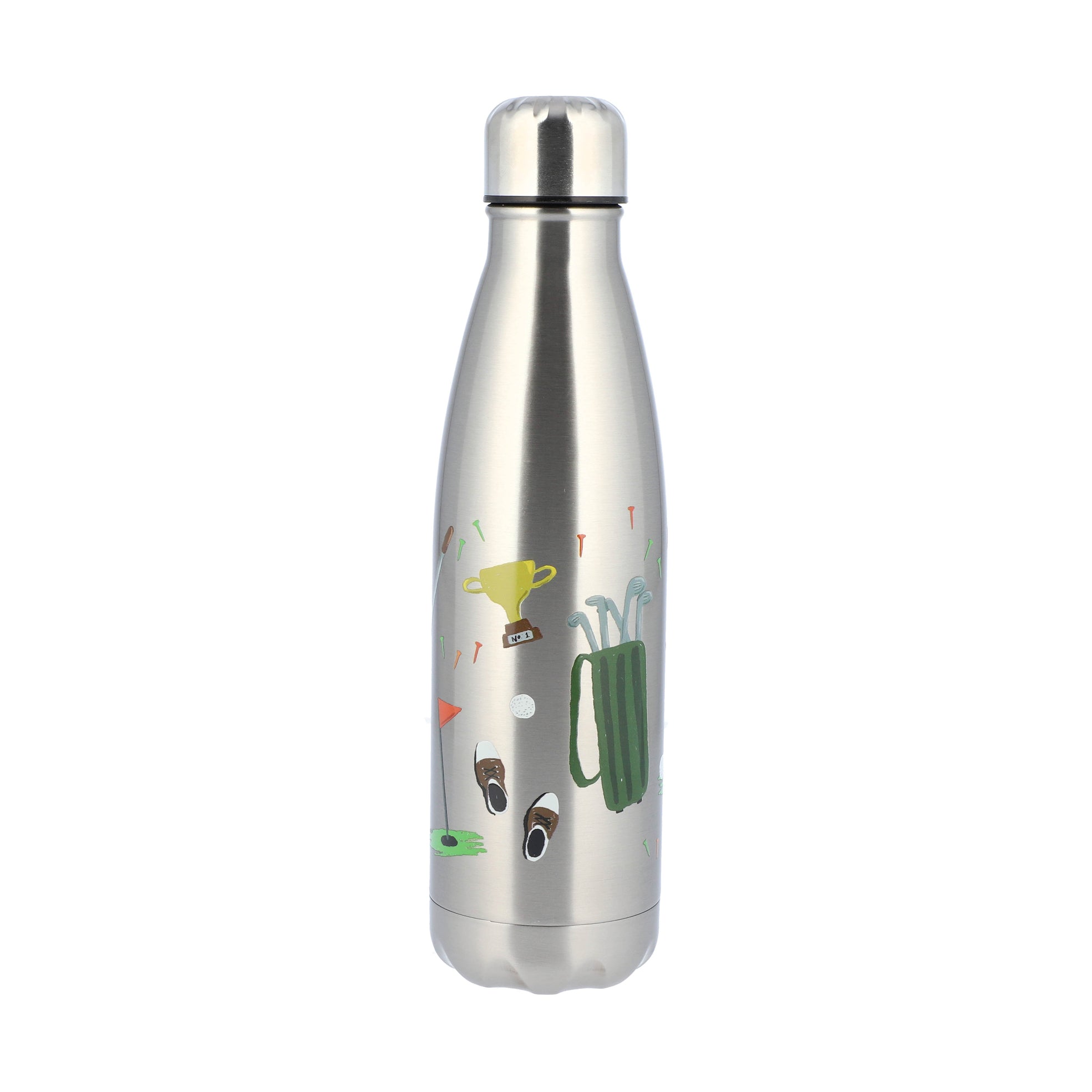 Golfing Icon Metal Thermos Water Bottle Proper Goose