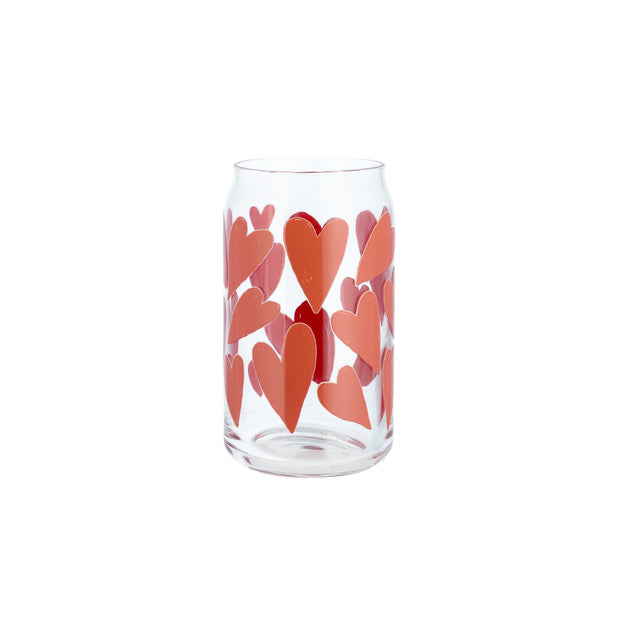 Hearts Valentine's Printed Can Glass - Proper Goose