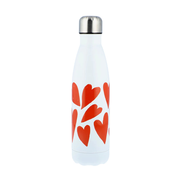Hearts Valentine's Metal Thermos Water Bottle - Proper Goose