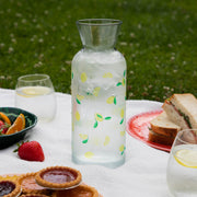 Lemon Citrus Fruit Printed Glass Carafe - Proper Goose