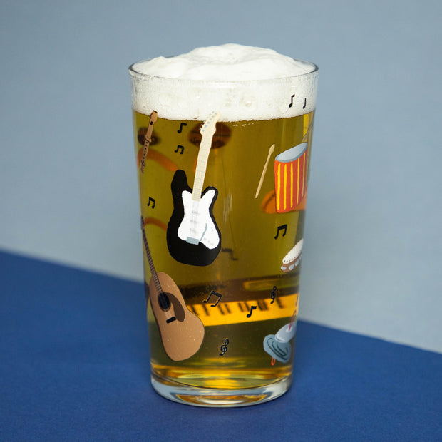 Musical Instruments Printed Pint Glass - Proper Goose