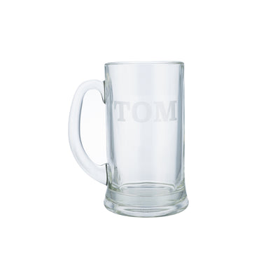Personalised Name Etched Glass Tankard - Proper Goose