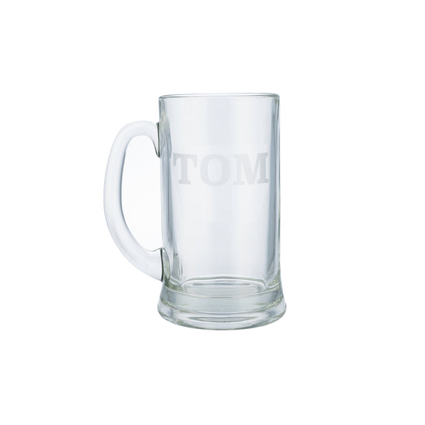 Personalised Name Etched Glass Tankard - Proper Goose