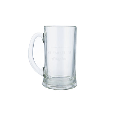 Personalised Off Duty Etched Glass Tankard - Proper Goose