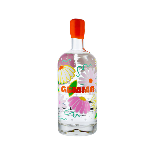 Personalised Retro Floral 75cl Gin/Vodka Bottle - Proper Goose