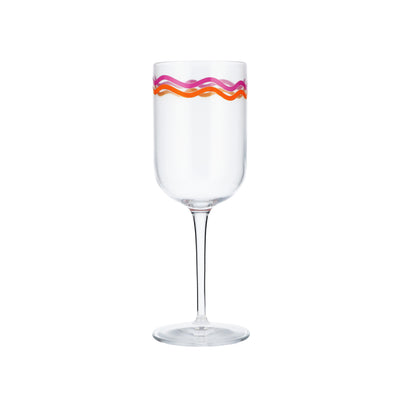 Scallop Edge Printed Wine Glass - Proper Goose