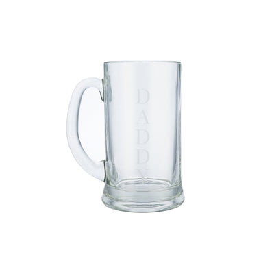 Personalised Vertical Name Etched Glass Tankard - Proper Goose