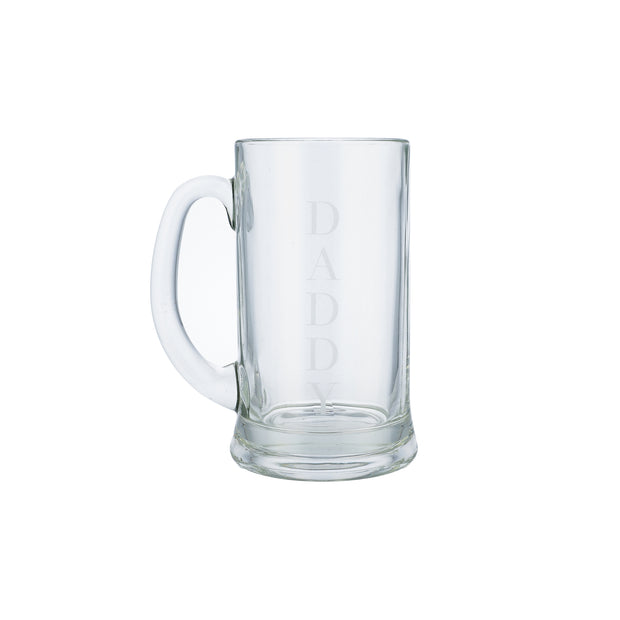 Personalised Vertical Name Etched Glass Tankard - Proper Goose