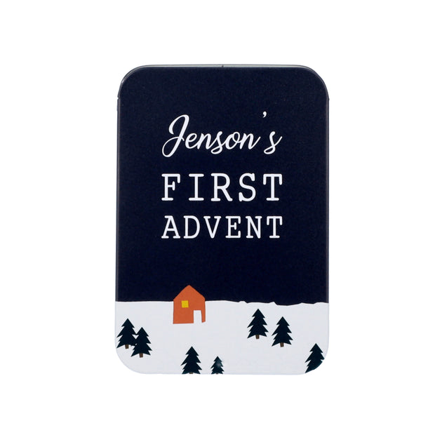 Personalised Baby's First Advent Calendar Tin - Proper Goose