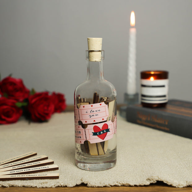 Personalised Date Night Ideas Bottle And Tokens - Proper Goose