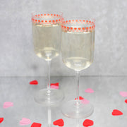 Love Heart Printed Wine Glass - Proper Goose