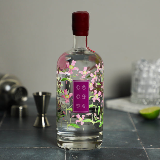 Personalised Pink Floral 75cl Gin/Vodka Bottle - Proper Goose