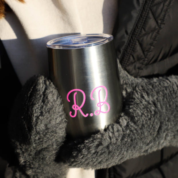 Custom initial stainless steel thermos tumbler - Proper Goose