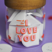 Reasons Why I Love You Glass Jar And Paper Hearts - Proper Goose
