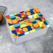 Personalised Retro Geometric Tile Cake Tin - Proper Goose