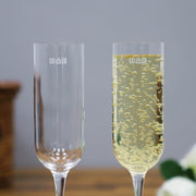 Personalised Block Initials Champagne Flute Set Of Two - Proper Goose