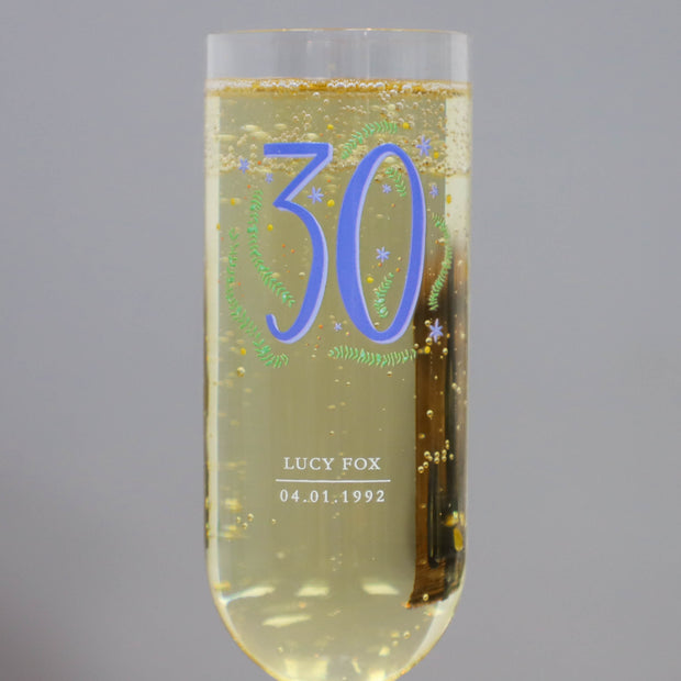 Personalised Milestone Birthday Champagne Flute - Proper Goose