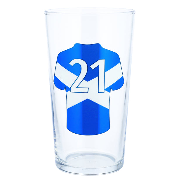 Scotland Rugby Shirt Printed Pint Glass