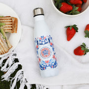 Blue Pink Floral King's Coronation Thermos Waterbottle - Proper Goose
