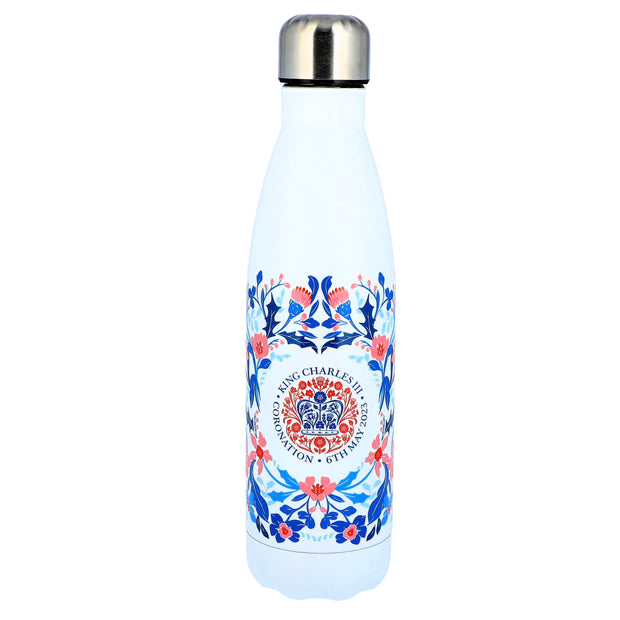 Blue Pink Floral King's Coronation Thermos Waterbottle - Proper Goose