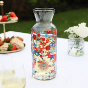 Blue And Red Floral King's Coronation Glass Carafe - Proper Goose