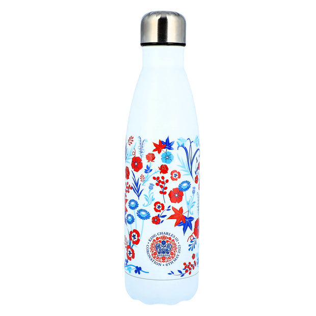 Blue Red Floral King's Coronation Thermos Waterbottle - Proper Goose