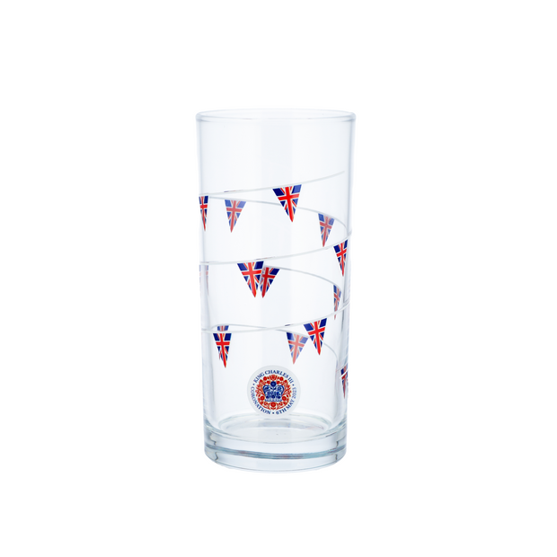 Great Britain Bunting King's Coronation High Ball Glass - Proper Goose