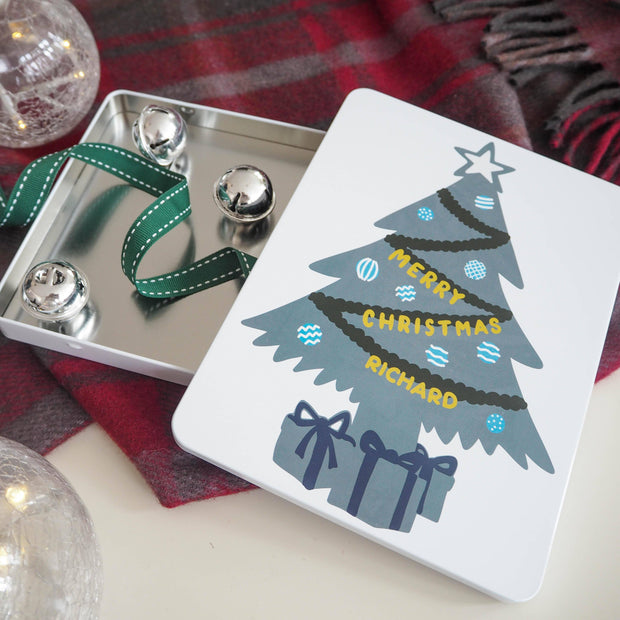 Personalised Christmas Tree Tin Gift Box - Proper Goose