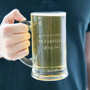 Personalised Off Duty Etched Glass Tankard - Proper Goose