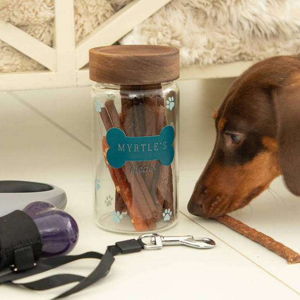 Personalised Dog Pet Treat Glass Storage Jar - Proper Goose